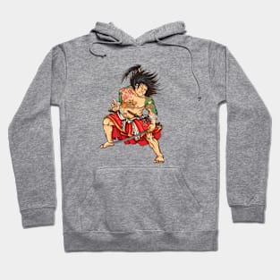 Vintage Samurai Warrior Illustration Hoodie